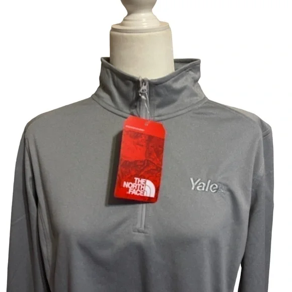 NWT Women’s THE NORTH FACE L Tech 1/4 Zip Fleece Jacket Yale Logo - Picture 2 of 6